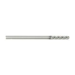 End Mill, 4 FL BALL, 2 in. OAL, 1/8 in. CD x 1/8 in. SD x 1/2 in. CL, Helix 38-40, Tialn-SH Coated