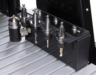 the xsTECH PRO comes with an automatic tool changer and safety enclosure