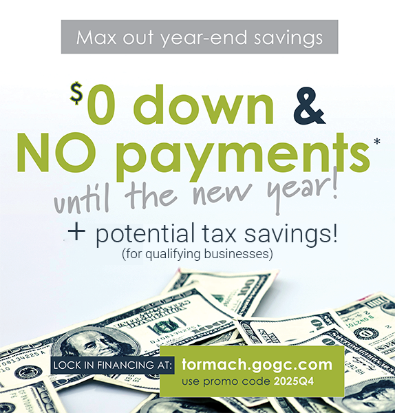 Enjoy special financing and potential tax savings