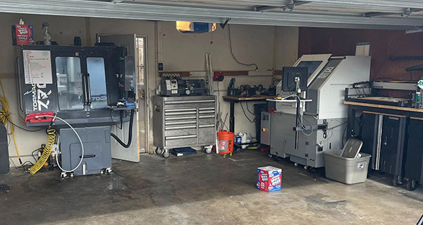 Derek Shuetz has built a successful garage shop with the help of a 15L Slant-PRO Lathe