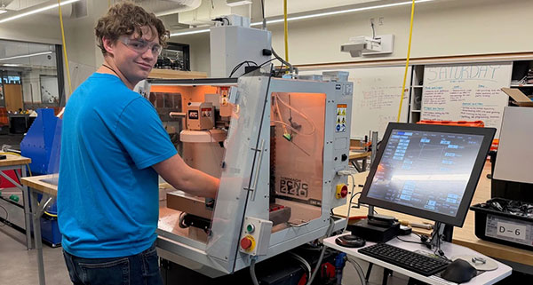 Kenwick High School uses a PCNC 440 as a part of their CNC training program