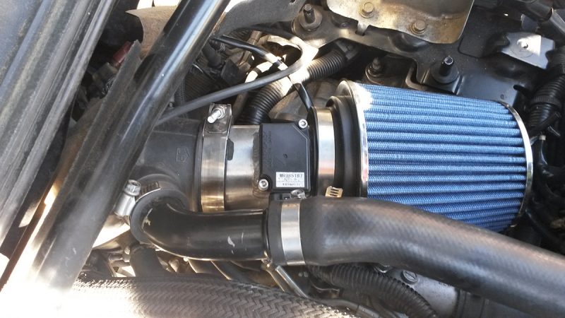 automotive MAF Sensor relocation part in place 