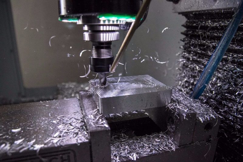 cutting the 2nd side of an arduino enclosure on a Tormach mill