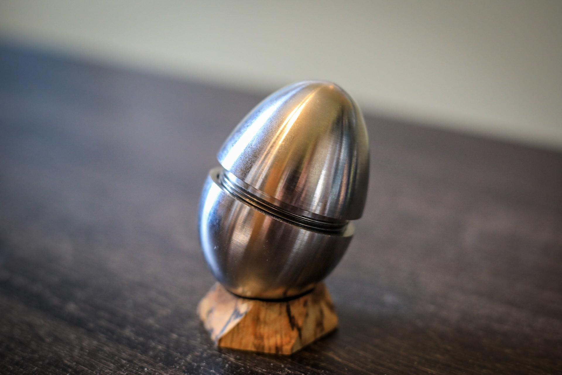 Egg machined on a Tormach lathe