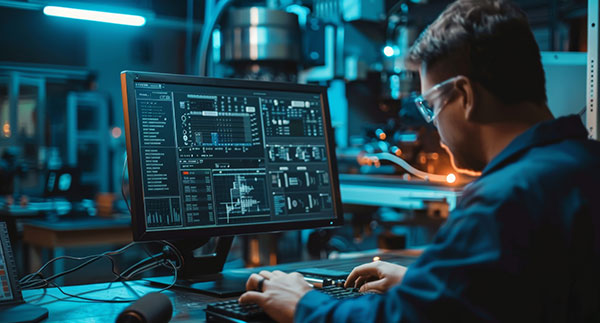Machine operator loading useable G-code to mill out a part