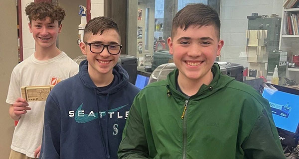 Students at Wasilla High School make projects with a 24R CNC Router